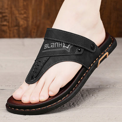 Sandals for Men, Summer Outdoor Wear, Flip-Flops, Dual-Purpose, Driver's Water-Resistant Beach Sandals