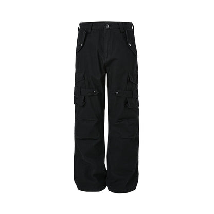 MADEEXTREME Spring Men's Washed Old Three-Dimensional Tactical Pocket Inspired Workwear Paratrooper Pants