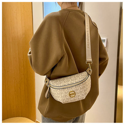 Brand Handbags for Women 2026 New Style Monogram Fashion Texture Retro Print Women's Chest Bag Versatile Shoulder Crossbody Bag