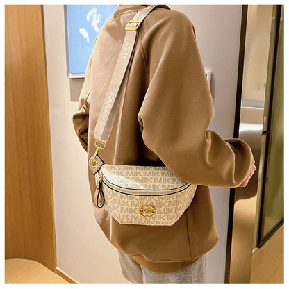 Brand Handbags for Women 2026 New Style Monogram Fashion Texture Retro Print Women's Chest Bag Versatile Shoulder Crossbody Bag