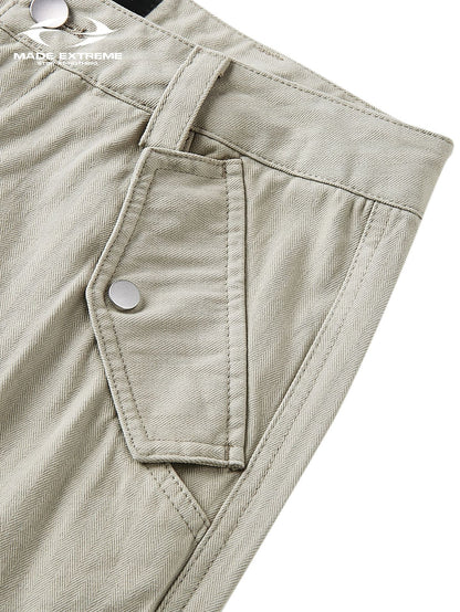 MADEEXTREME Spring Men's Washed Old Three-Dimensional Tactical Pocket Inspired Workwear Paratrooper Pants