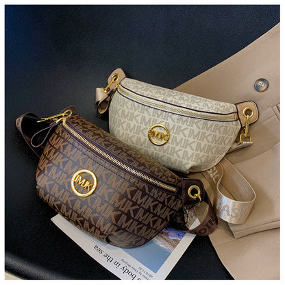 Brand Handbags for Women 2026 New Style Monogram Fashion Texture Retro Print Women's Chest Bag Versatile Shoulder Crossbody Bag