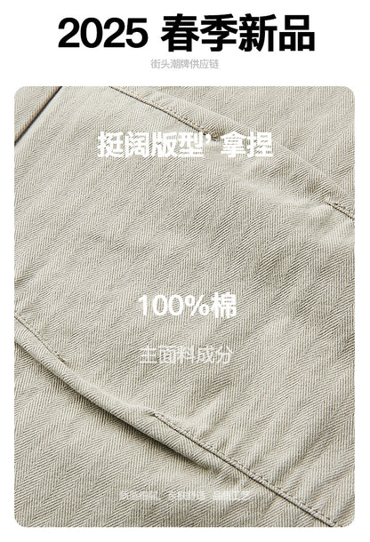MADEEXTREME Spring Men's Washed Old Three-Dimensional Tactical Pocket Inspired Workwear Paratrooper Pants