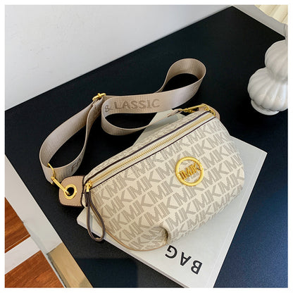 Brand Handbags for Women 2026 New Style Monogram Fashion Texture Retro Print Women's Chest Bag Versatile Shoulder Crossbody Bag
