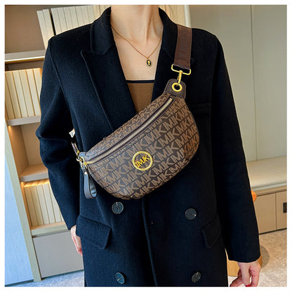 Brand Handbags for Women 2026 New Style Monogram Fashion Texture Retro Print Women's Chest Bag Versatile Shoulder Crossbody Bag
