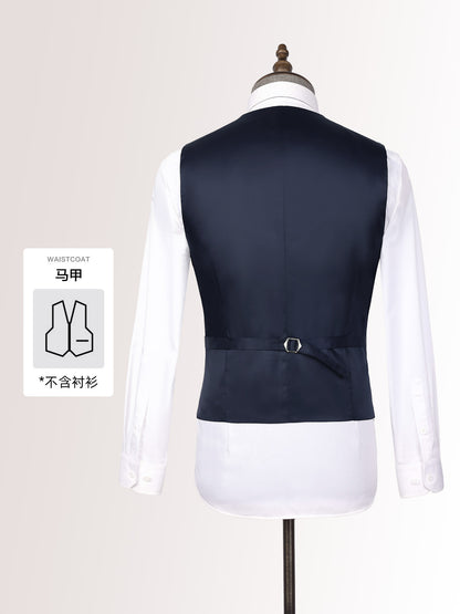 Commuting Wool Suit Vest Men's and Women's Professional Wear Single-Breasted Groomsmen's Formal Suit Vest Work Clothes