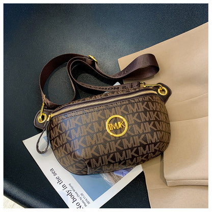 Brand Handbags for Women 2026 New Style Monogram Fashion Texture Retro Print Women's Chest Bag Versatile Shoulder Crossbody Bag
