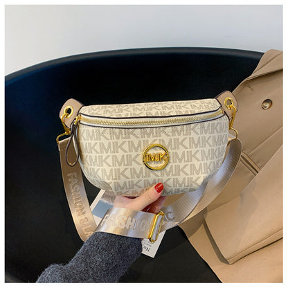 Brand Handbags for Women 2026 New Style Monogram Fashion Texture Retro Print Women's Chest Bag Versatile Shoulder Crossbody Bag