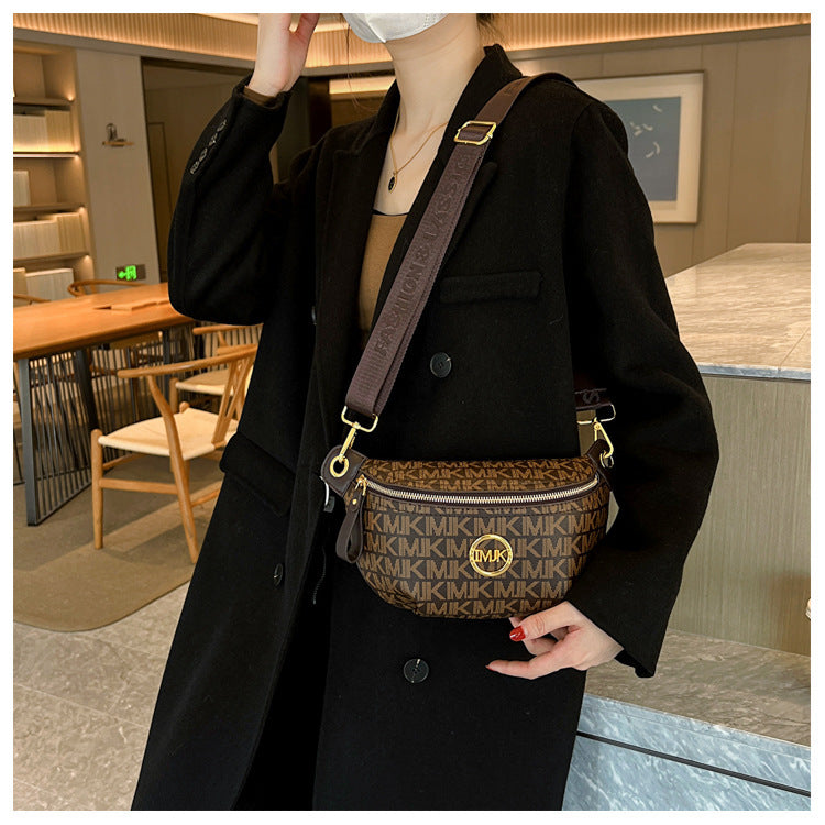 Brand Handbags for Women 2026 New Style Monogram Fashion Texture Retro Print Women's Chest Bag Versatile Shoulder Crossbody Bag