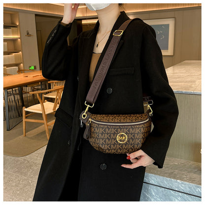 Brand Handbags for Women 2026 New Style Monogram Fashion Texture Retro Print Women's Chest Bag Versatile Shoulder Crossbody Bag