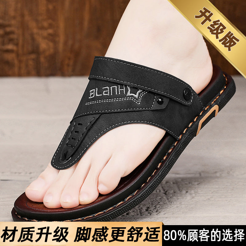 Sandals for Men, Summer Outdoor Wear, Flip-Flops, Dual-Purpose, Driver's Water-Resistant Beach Sandals