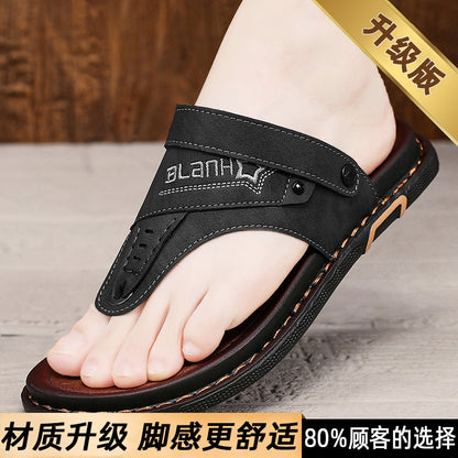 Sandals for Men, Summer Outdoor Wear, Flip-Flops, Dual-Purpose, Driver's Water-Resistant Beach Sandals