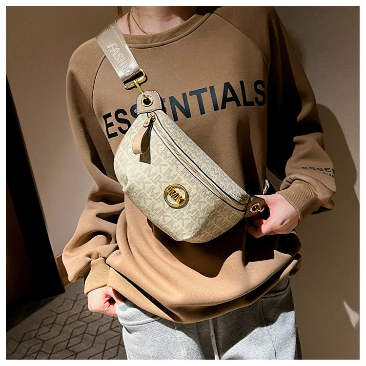 Brand Handbags for Women 2026 New Style Monogram Fashion Texture Retro Print Women's Chest Bag Versatile Shoulder Crossbody Bag