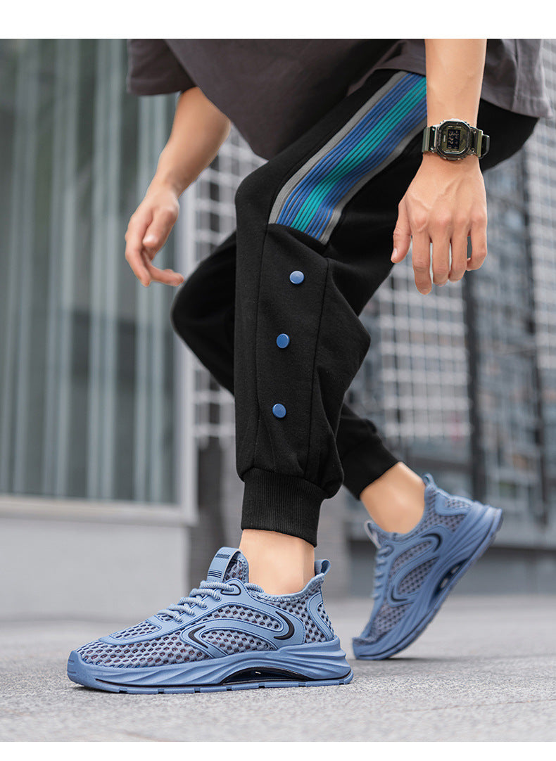 Casual Sports Shoes for Men 2025 New Summer Cut Out Mesh Shoes for Men 45 Large Size Heightening Large Mesh Men's Shoes