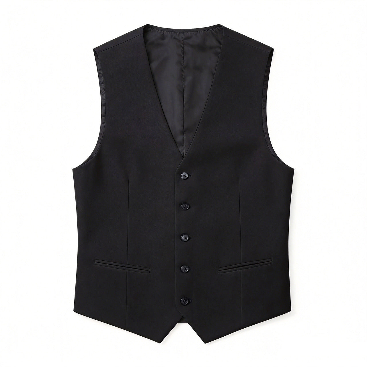 Commuting Wool Suit Vest Men's and Women's Professional Wear Single-Breasted Groomsmen's Formal Suit Vest Work Clothes