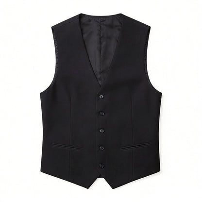 Commuting Wool Suit Vest Men's and Women's Professional Wear Single-Breasted Groomsmen's Formal Suit Vest Work Clothes