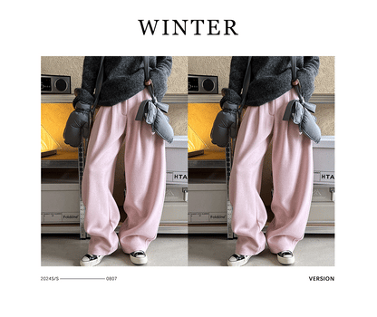 Luxi pants giant good ~ Korean thick woolen sickle pants women fall/winter new slim cashmere pants 1829