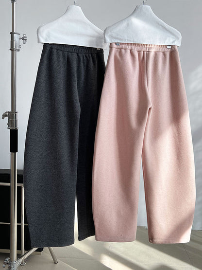 Luxi pants giant good ~ Korean thick woolen sickle pants women fall/winter new slim cashmere pants 1829