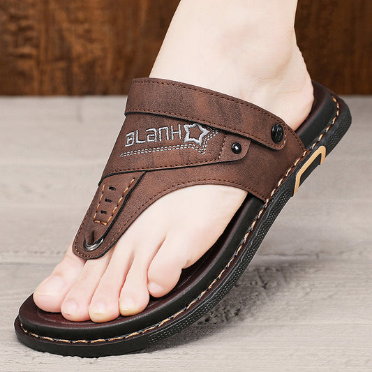 Sandals for Men, Summer Outdoor Wear, Flip-Flops, Dual-Purpose, Driver's Water-Resistant Beach Sandals