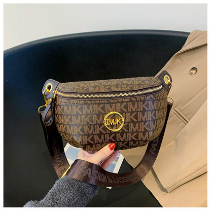Brand Handbags for Women 2026 New Style Monogram Fashion Texture Retro Print Women's Chest Bag Versatile Shoulder Crossbody Bag