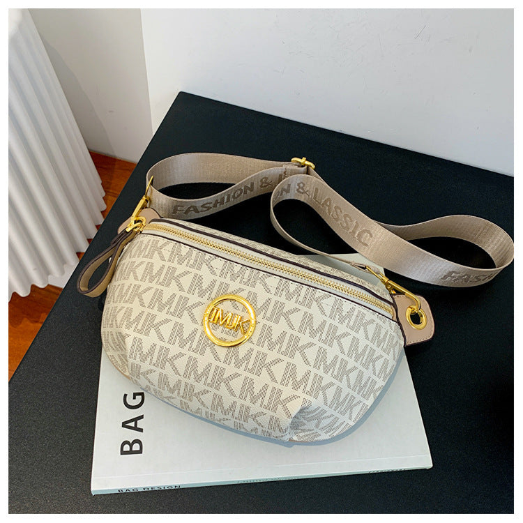 Brand Handbags for Women 2026 New Style Monogram Fashion Texture Retro Print Women's Chest Bag Versatile Shoulder Crossbody Bag