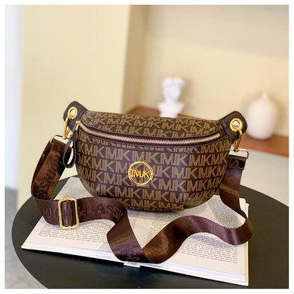Brand Handbags for Women 2026 New Style Monogram Fashion Texture Retro Print Women's Chest Bag Versatile Shoulder Crossbody Bag