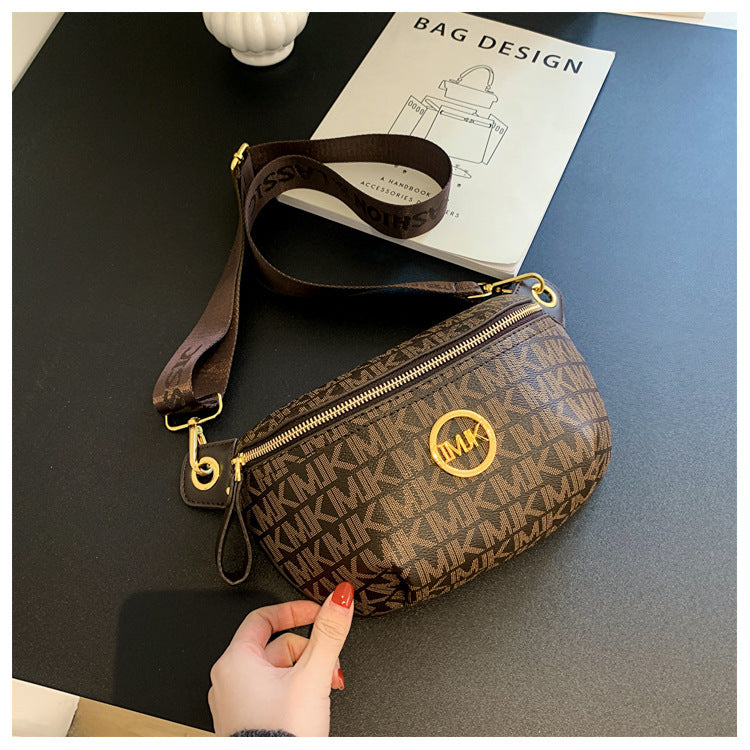 Brand Handbags for Women 2026 New Style Monogram Fashion Texture Retro Print Women's Chest Bag Versatile Shoulder Crossbody Bag