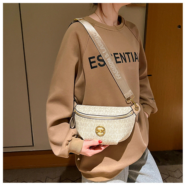 Brand Handbags for Women 2026 New Style Monogram Fashion Texture Retro Print Women's Chest Bag Versatile Shoulder Crossbody Bag
