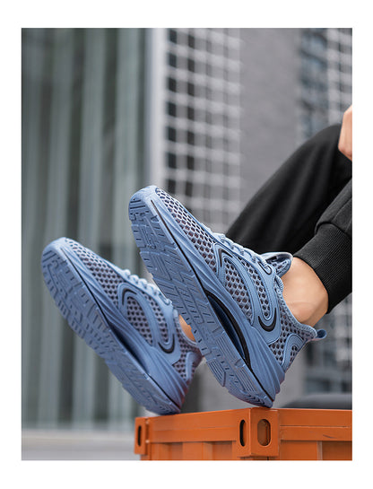 Casual Sports Shoes for Men 2025 New Summer Cut Out Mesh Shoes for Men 45 Large Size Heightening Large Mesh Men's Shoes