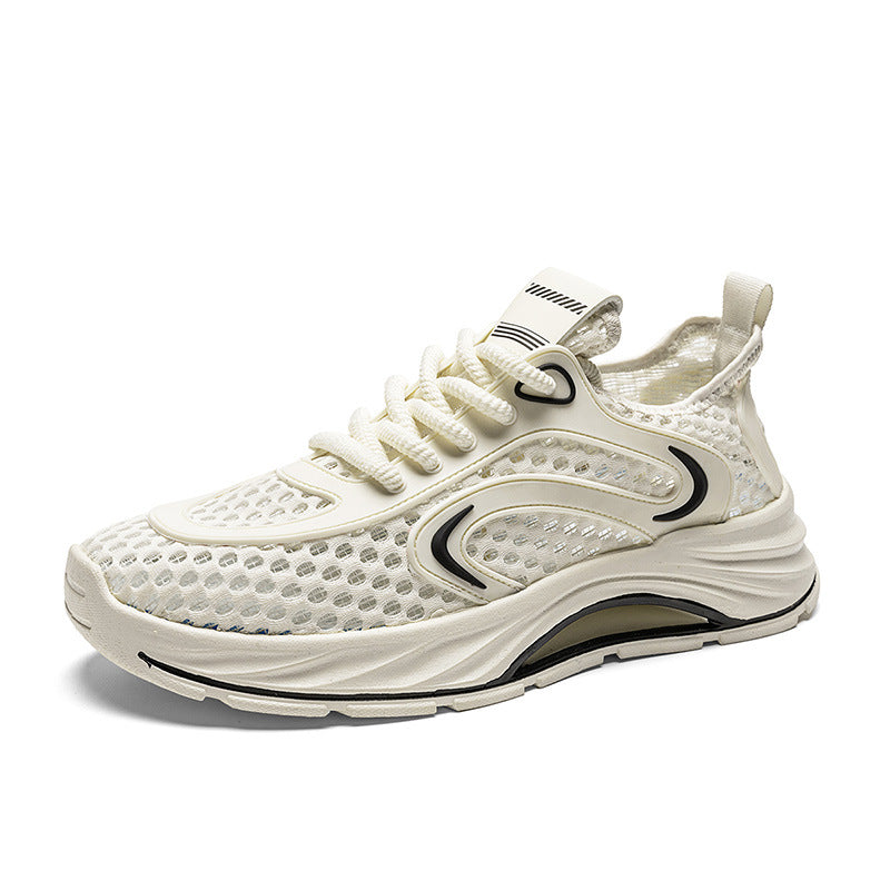 Casual Sports Shoes for Men 2025 New Summer Cut Out Mesh Shoes for Men 45 Large Size Heightening Large Mesh Men's Shoes