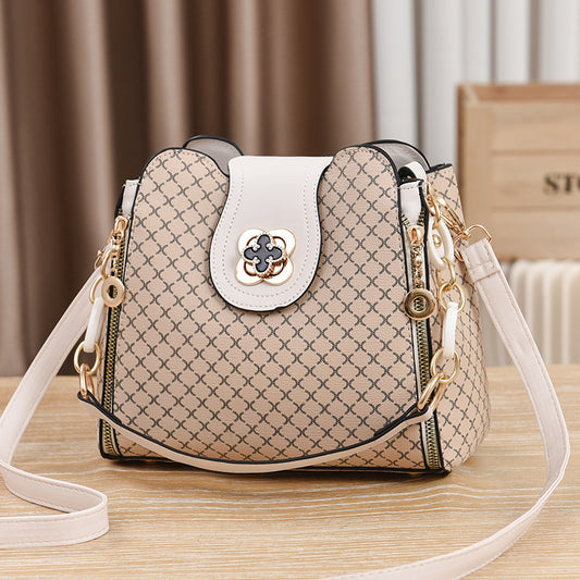 Korean Style Bucket Bag – PU Leather Crossbody