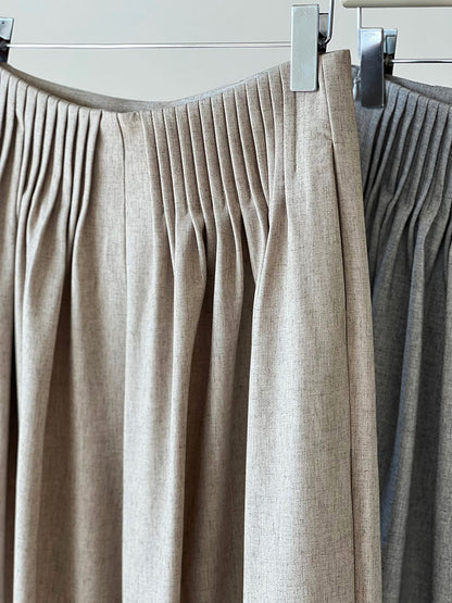 Luxi Gao Ding worsted ~ design pleated suit pants trousers women's old money style high waist mopping wide leg pants 1919
