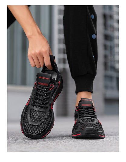 Casual Sports Shoes for Men 2025 New Summer Cut Out Mesh Shoes for Men 45 Large Size Heightening Large Mesh Men's Shoes