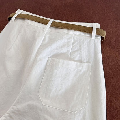 Juzhi Spring New Korean Style Washing Tooling Straight Tube Commuter High Waist Slimming Wide Leg Pants 8058