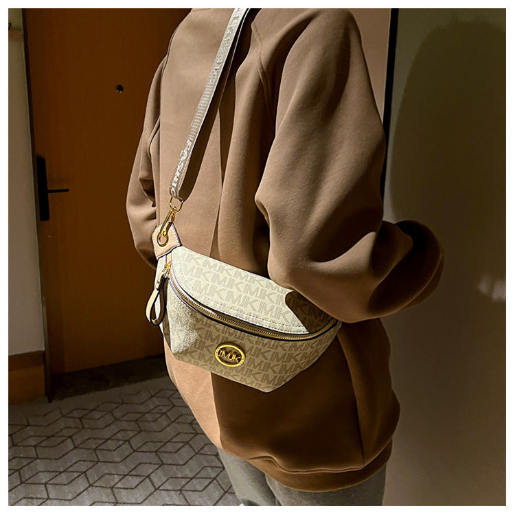 Brand Handbags for Women 2026 New Style Monogram Fashion Texture Retro Print Women's Chest Bag Versatile Shoulder Crossbody Bag