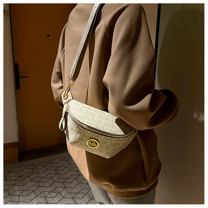Brand Handbags for Women 2026 New Style Monogram Fashion Texture Retro Print Women's Chest Bag Versatile Shoulder Crossbody Bag