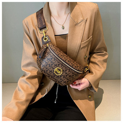 Brand Handbags for Women 2026 New Style Monogram Fashion Texture Retro Print Women's Chest Bag Versatile Shoulder Crossbody Bag