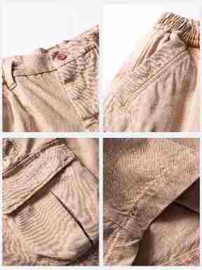 Black Fleet American-Style Shorts Men's Summer Workwear Six-Point Pants Multi-Pocket Loose Casual Couple Style Retro Heavyweight