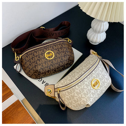 Brand Handbags for Women 2026 New Style Monogram Fashion Texture Retro Print Women's Chest Bag Versatile Shoulder Crossbody Bag