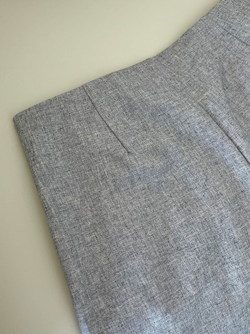 Luxi Gao Ding worsted ~ design pleated suit pants trousers women's old money style high waist mopping wide leg pants 1919