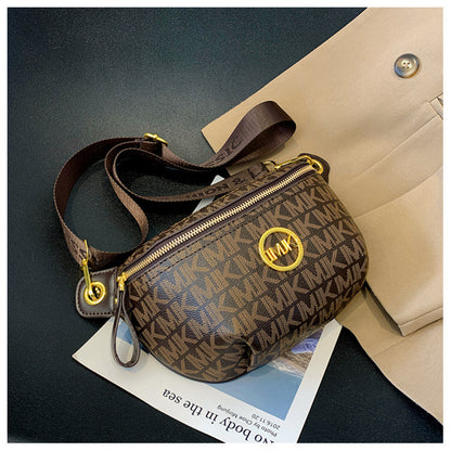 Brand Handbags for Women 2026 New Style Monogram Fashion Texture Retro Print Women's Chest Bag Versatile Shoulder Crossbody Bag