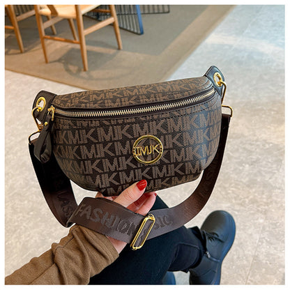 Brand Handbags for Women 2026 New Style Monogram Fashion Texture Retro Print Women's Chest Bag Versatile Shoulder Crossbody Bag