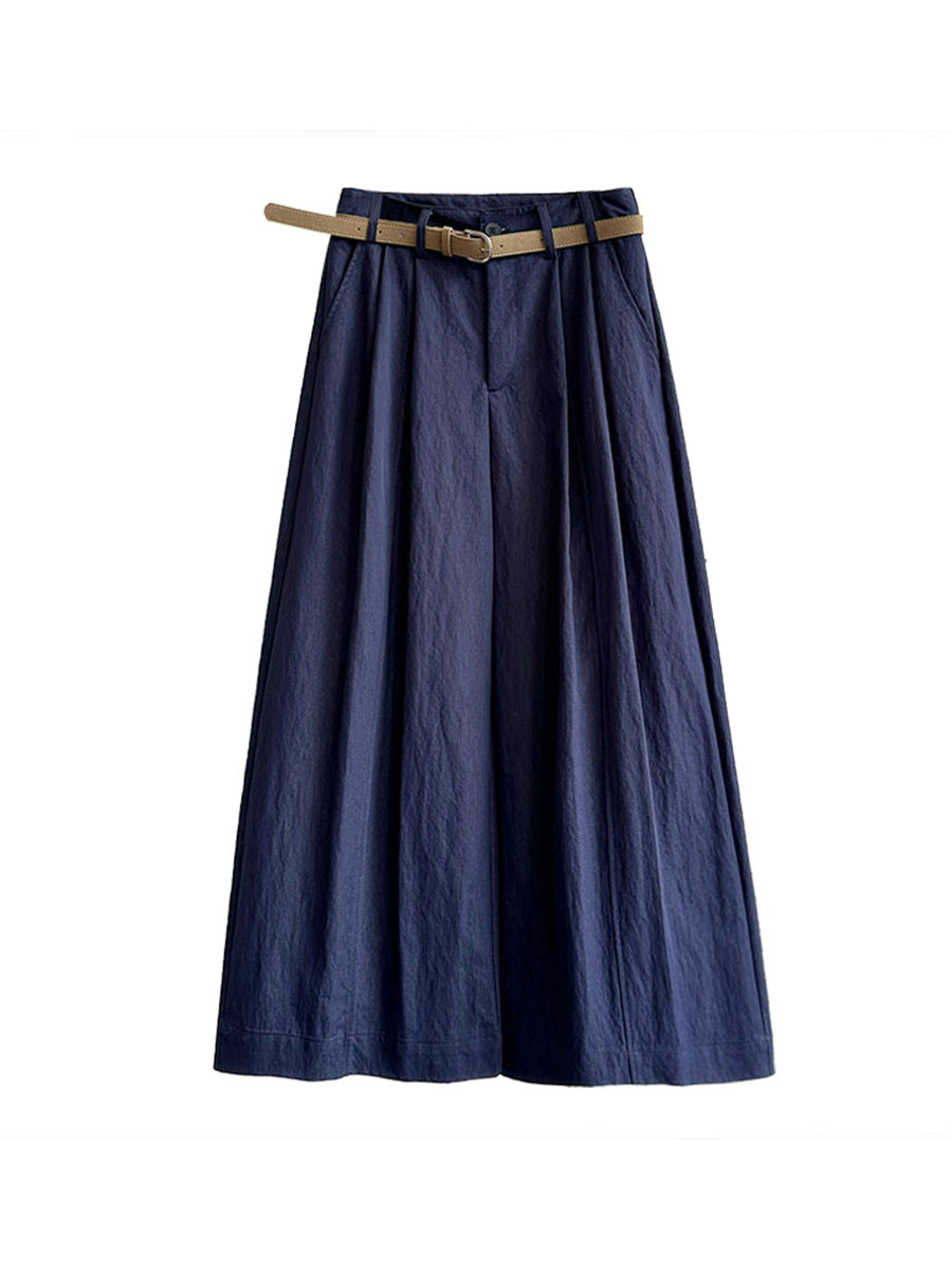 Juzhi Spring New Korean Style Washing Tooling Straight Tube Commuter High Waist Slimming Wide Leg Pants 8058