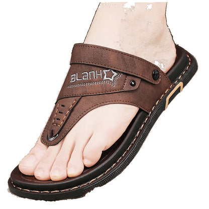Sandals for Men, Summer Outdoor Wear, Flip-Flops, Dual-Purpose, Driver's Water-Resistant Beach Sandals