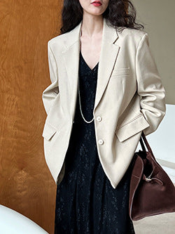 Luxi Gao Ding worsted ~ design pleated suit pants trousers women's old money style high waist mopping wide leg pants 1919