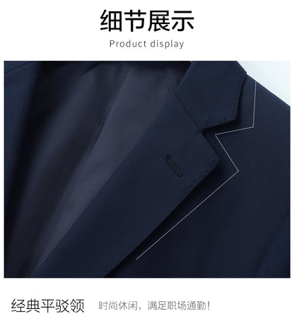 Suit Suit Men's Suit Navy Blue Wedding Dress Groomsmen Group Clothing Insurance Sales Staff Clothing Customization
