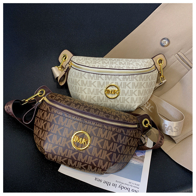 Brand Handbags for Women 2026 New Style Monogram Fashion Texture Retro Print Women's Chest Bag Versatile Shoulder Crossbody Bag