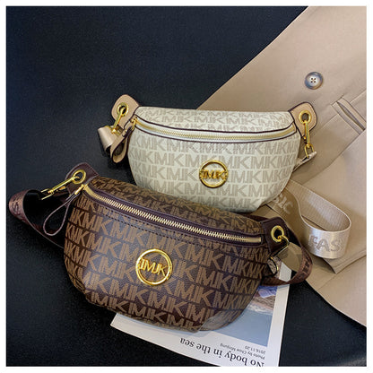 Brand Handbags for Women 2026 New Style Monogram Fashion Texture Retro Print Women's Chest Bag Versatile Shoulder Crossbody Bag
