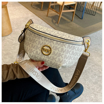 Brand Handbags for Women 2026 New Style Monogram Fashion Texture Retro Print Women's Chest Bag Versatile Shoulder Crossbody Bag