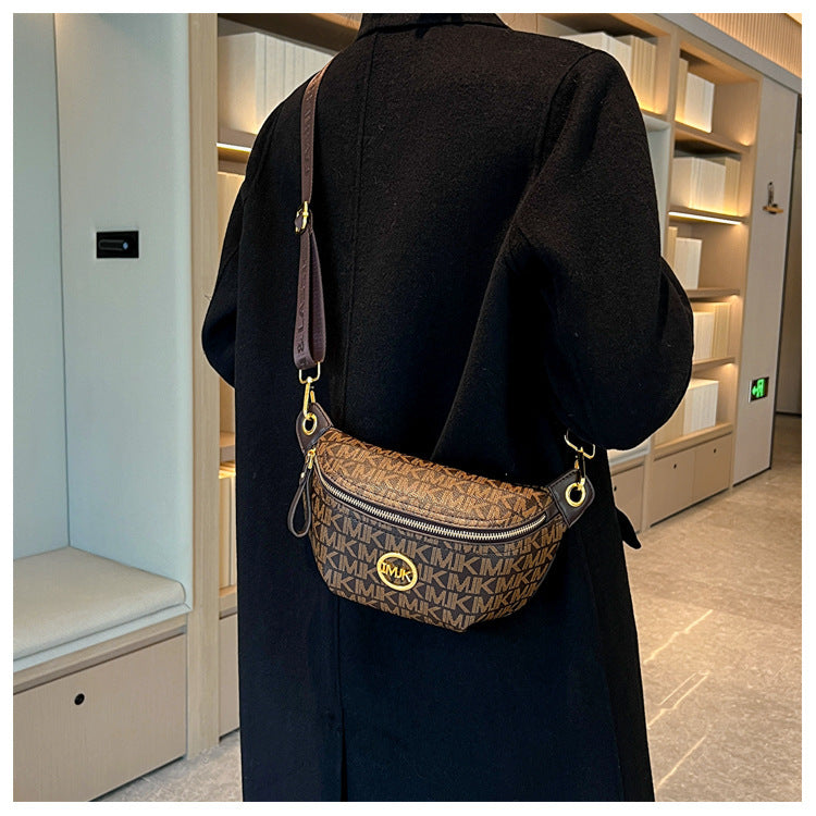 Brand Handbags for Women 2026 New Style Monogram Fashion Texture Retro Print Women's Chest Bag Versatile Shoulder Crossbody Bag